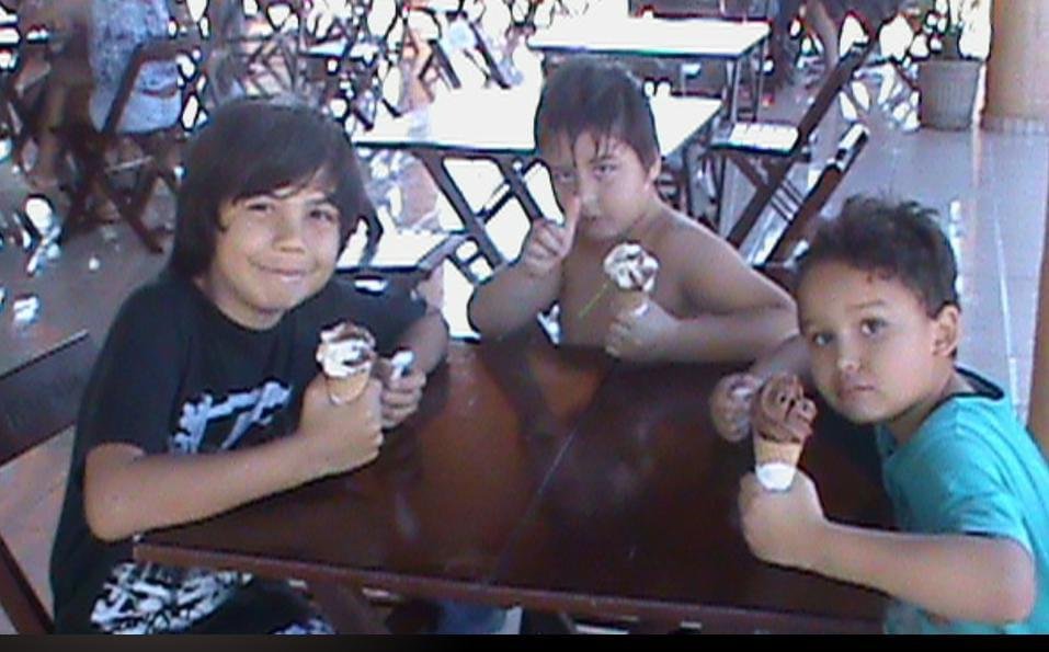 Daniel as a kid, with friends